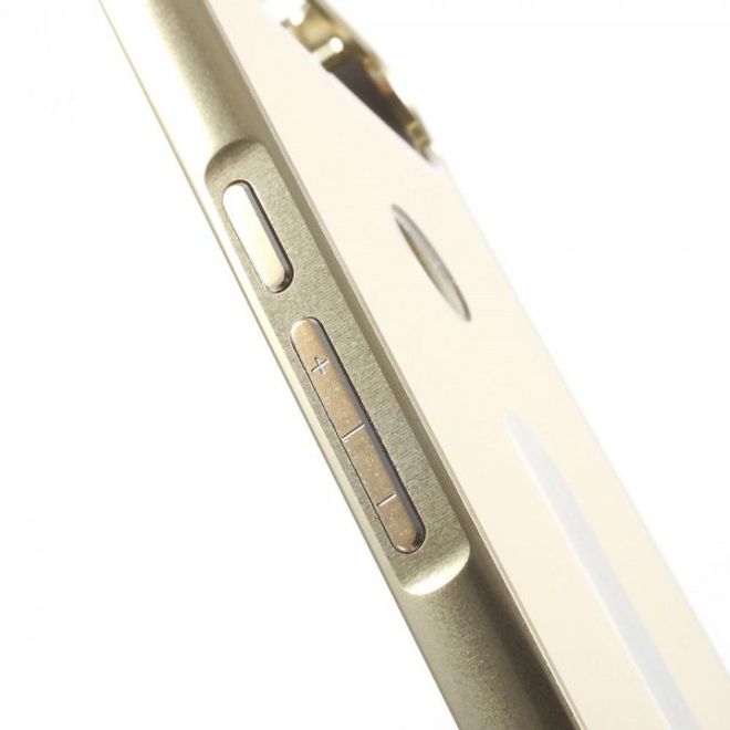 Huawei Nexus 6P Metall Bumper und Hart Plastik Cover Hülle - gold