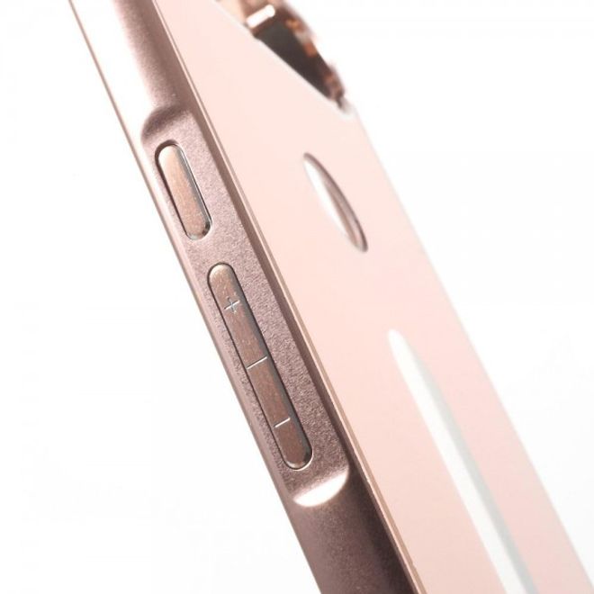 Huawei Nexus 6P Metall Bumper und Hart Plastik Cover Hülle - rosagold