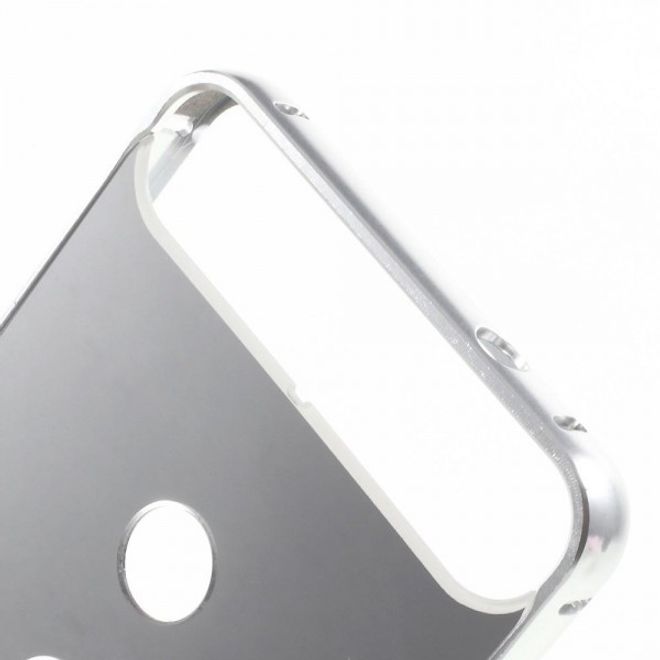 Huawei Nexus 6P Metall Bumper und Hart Plastik Cover Hülle - silber