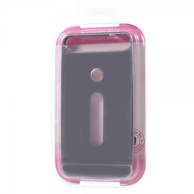 Huawei Nexus 6P Metall Bumper und Hart Plastik Cover Hülle - silber