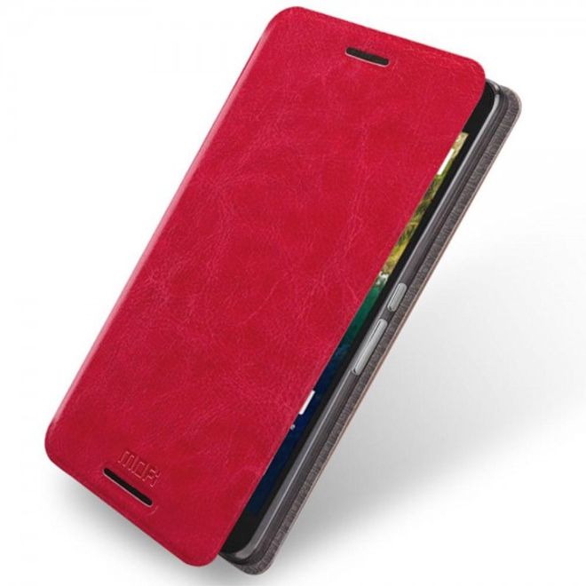 Huawei Nexus 6P MOFI Rui Series Leder Case Hülle mit Standfunktion - rot