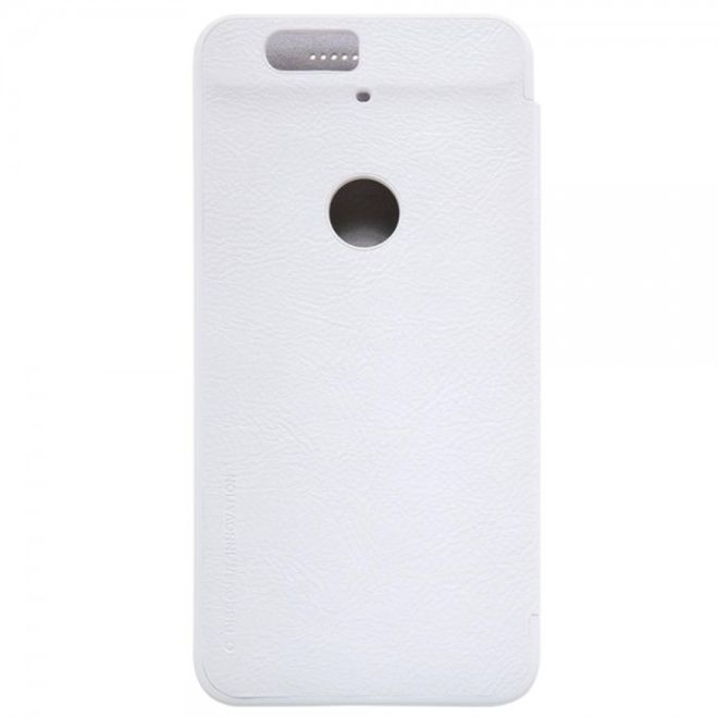 Huawei Nexus 6P Nillkin Qin Series Leder Flip Case Handy Hülle - weiss