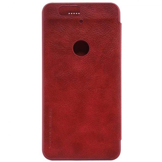 Huawei Nexus 6P Nillkin Qin Series Leder Flip Case Handy Hülle - rot