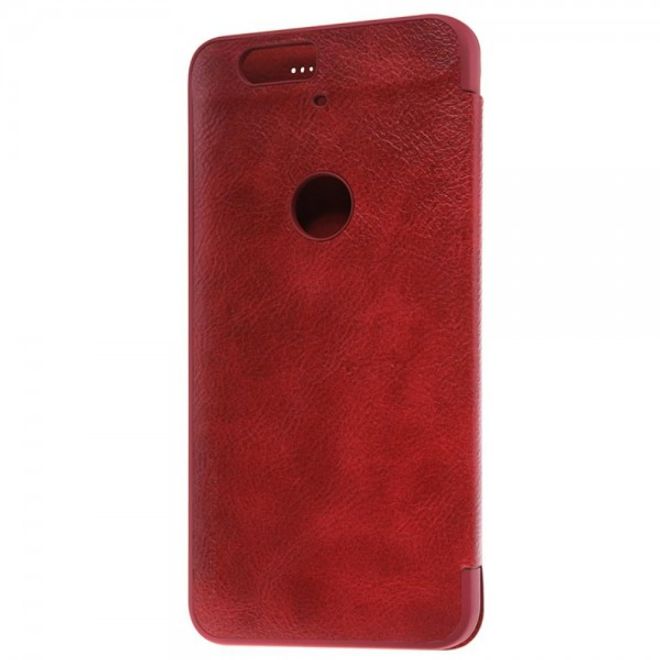 Huawei Nexus 6P Nillkin Qin Series Leder Flip Case Handy Hülle - rot