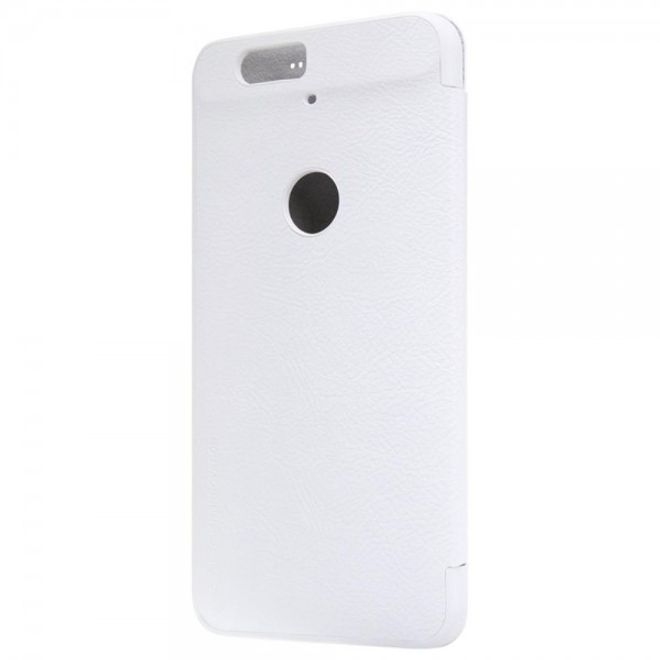 Huawei Nexus 6P Nillkin Qin Series Leder Flip Case Handy Hülle - weiss