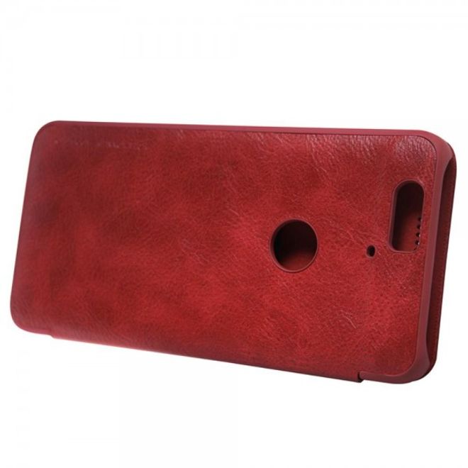 Huawei Nexus 6P Nillkin Qin Series Leder Flip Case Handy Hülle - rot