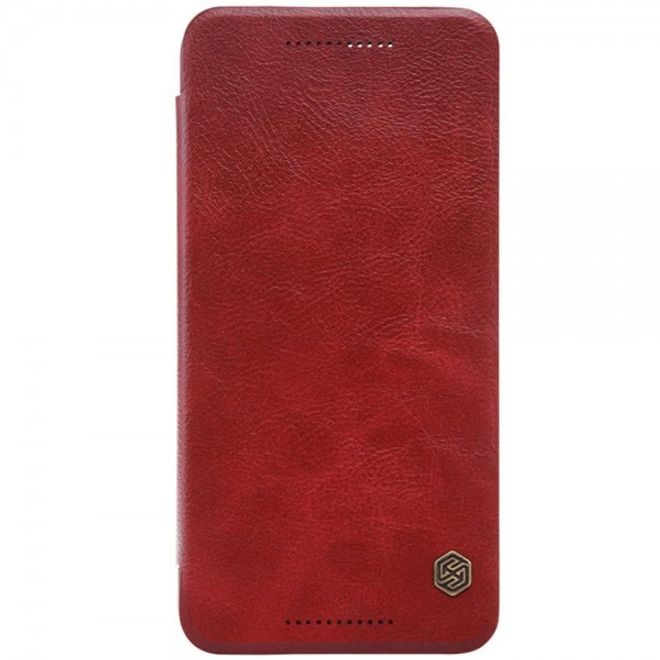 Huawei Nexus 6P Nillkin Qin Series Leder Flip Case Handy Hülle - rot
