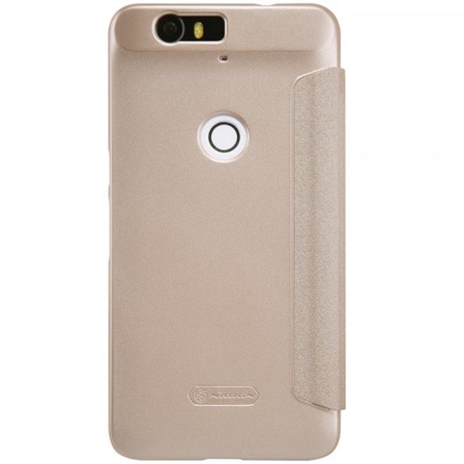 Huawei Nexus 6P Nillkin Sparkle Series Leder Flip Case Hülle - gold