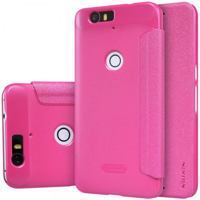 Huawei Nexus 6P Nillkin Sparkle Series Leder Flip Case Hülle - rosa