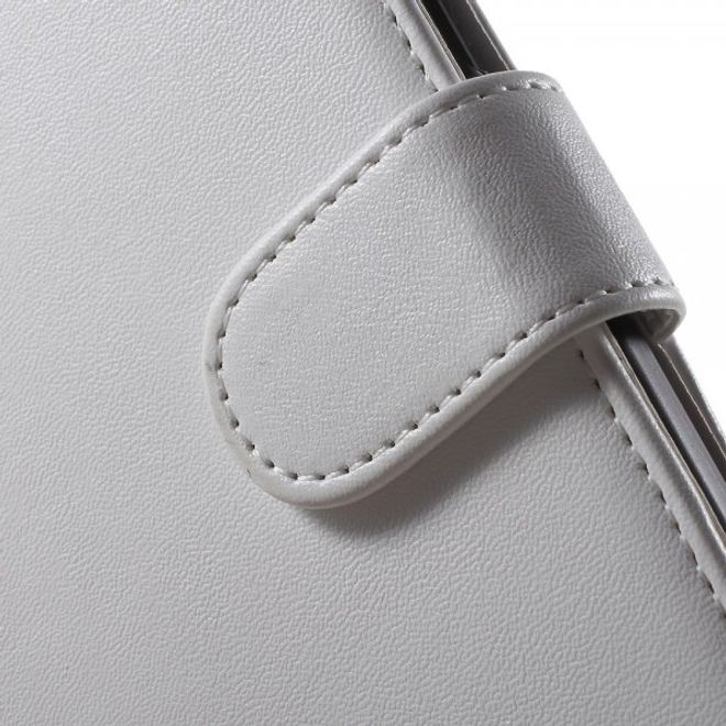 Huawei Nexus 6P Sanfte Leder Case Hülle mit Kreditkartenslots und Standfunktion - weiss