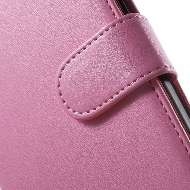 Huawei Nexus 6P Sanfte Leder Case Hülle mit Kreditkartenslots und Standfunktion - pink