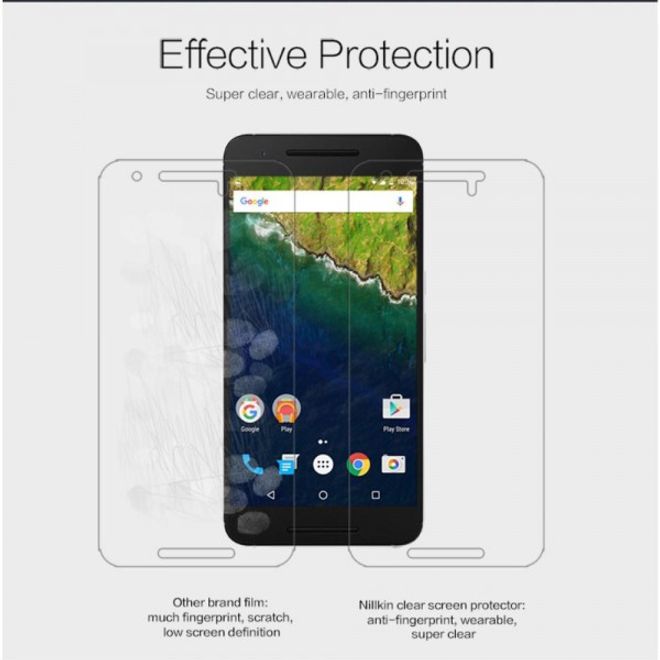 Huawei Nexus 6P Schutzfolie mit Anti-Fingerabdruck Beschichtung von Nillkin - HD klar