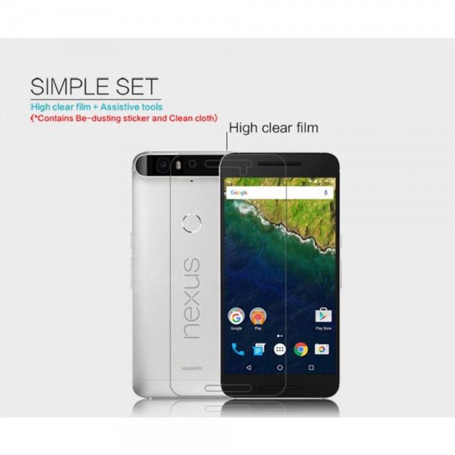 Huawei Nexus 6P Schutzfolie mit Anti-Fingerabdruck Beschichtung von Nillkin - HD klar