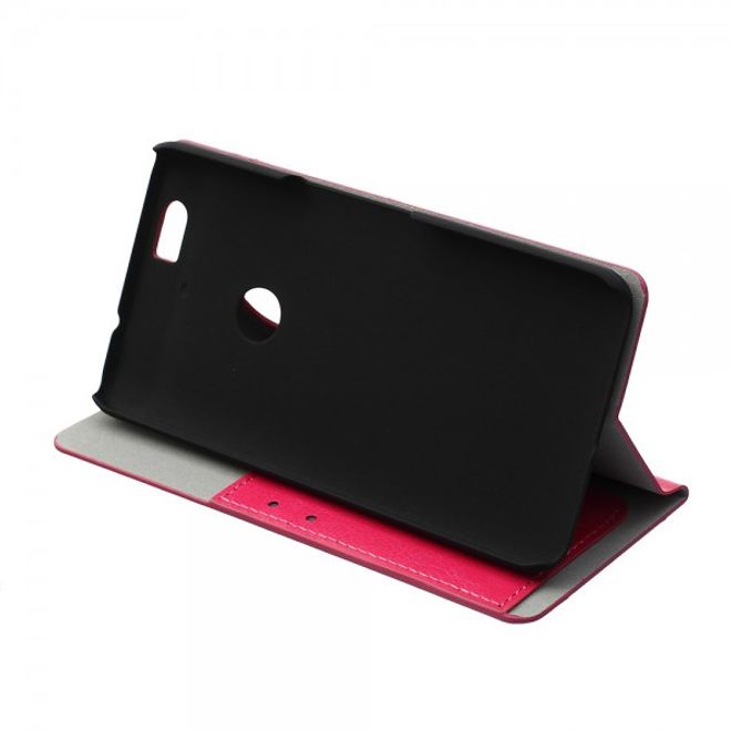 Huawei Nexus 6P Trendige Crazy Horse Leder Cover Hülle mit Standfunktion - rosa