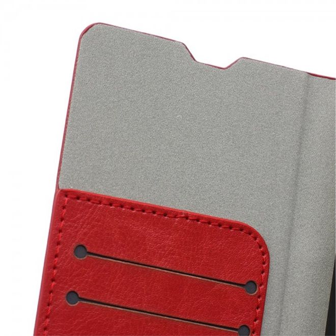 Huawei Nexus 6P Trendige Crazy Horse Leder Cover Hülle mit Standfunktion - rot
