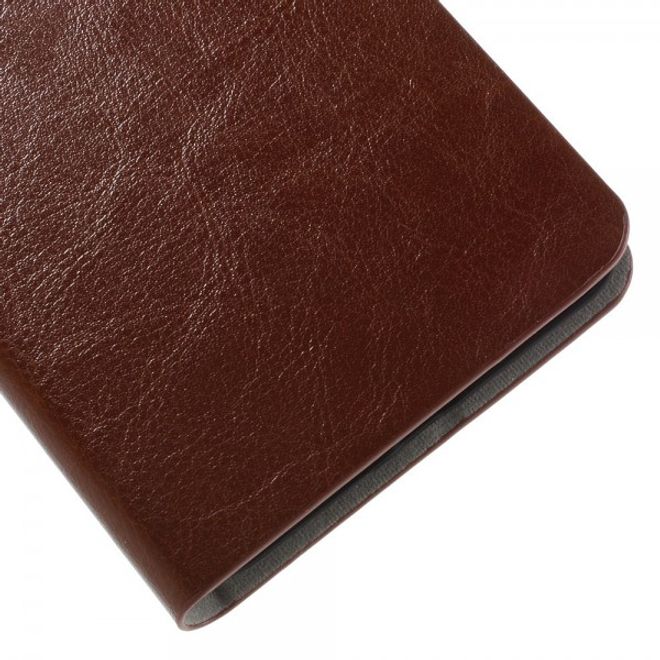 Huawei Nexus 6P Trendige Crazy Horse Leder Cover Hülle mit Standfunktion - braun