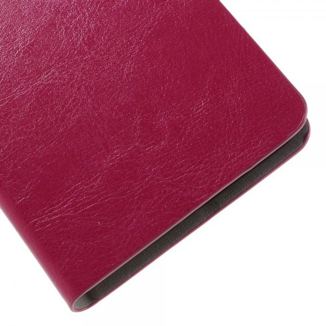 Huawei Nexus 6P Trendige Crazy Horse Leder Cover Hülle mit Standfunktion - rosa