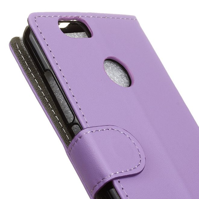 Huawei Nova 5.0 Handy Case - Leder Case mit Standfunktion - purpur