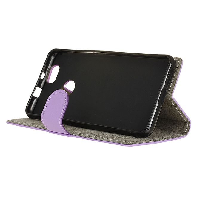 Huawei Nova 5.0 Handy Case - Leder Case mit Standfunktion - purpur