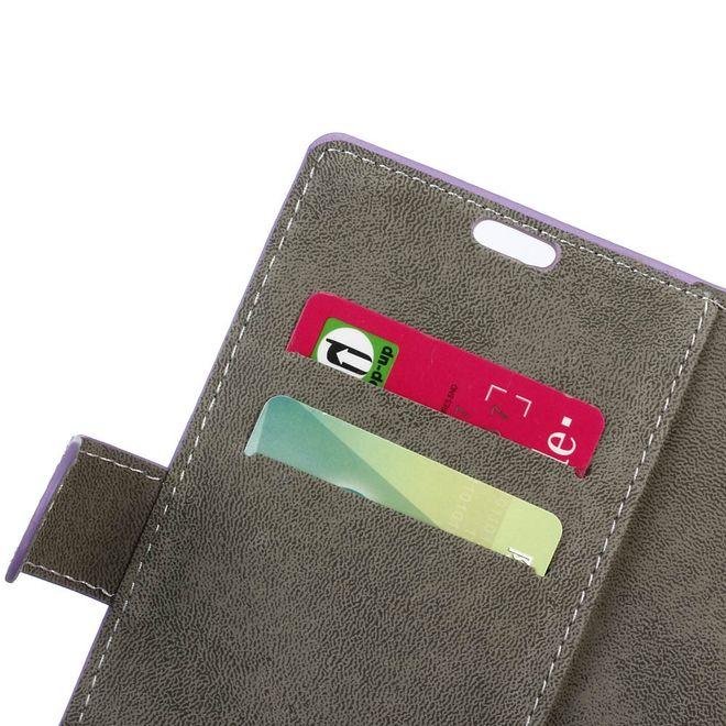 Huawei Nova 5.0 Handy Case - Leder Case mit Standfunktion - purpur