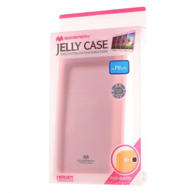 Goospery - Huawei P8 Lite Handy Hülle - TPU Soft Case - Pearl Jelly Series - rosa