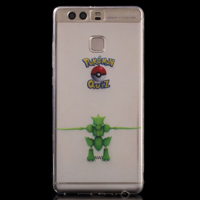 Huawei P9 Elastische, dünne Plastik Cover Gummihülle mit Pokemon Sichlor