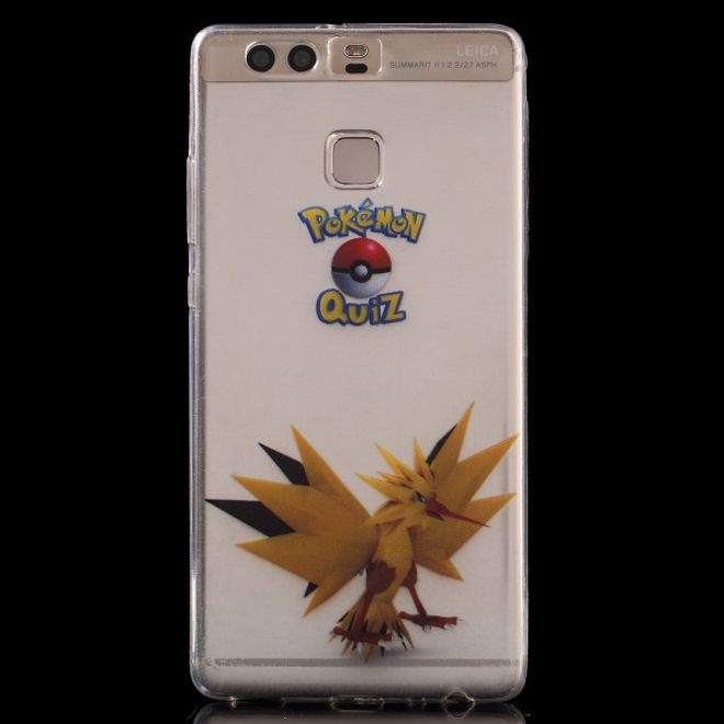 Huawei P9 Elastische, dünne Plastik Cover Gummihülle mit Pokemon Zapdos