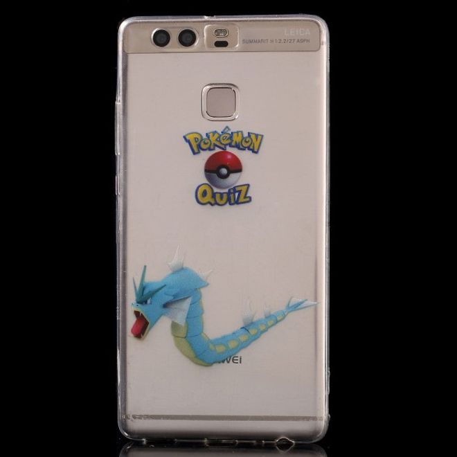 Huawei P9 Elastische, dünne Plastik Cover Gummihülle mit Pokemon Garados