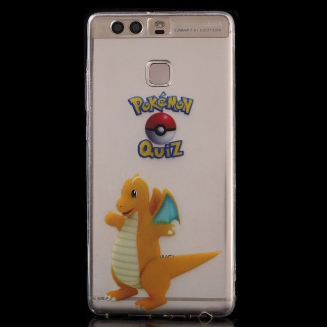 Huawei P9 Elastische, dünne Plastik Cover Gummihülle mit Pokemon Dragoran