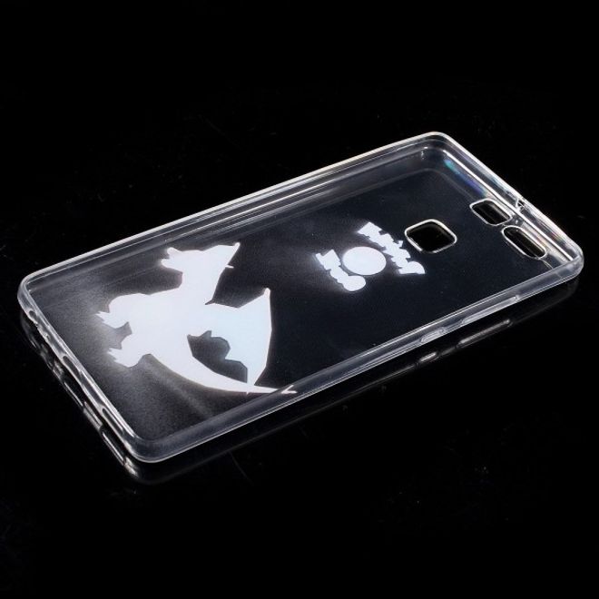 Huawei P9 Elastische, dünne Plastik Cover Gummihülle mit Pokemon Glurak