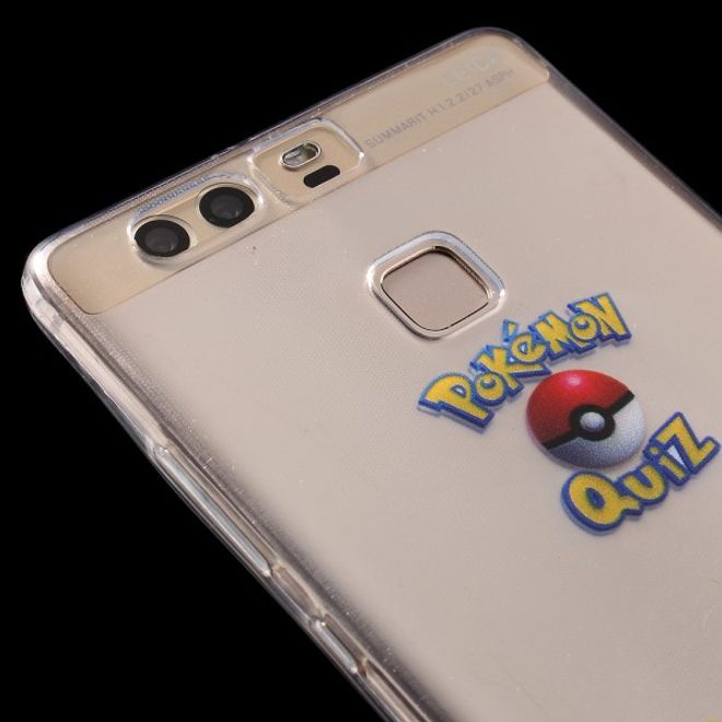 Huawei P9 Elastische, dünne Plastik Cover Gummihülle mit Pokemon Zapdos