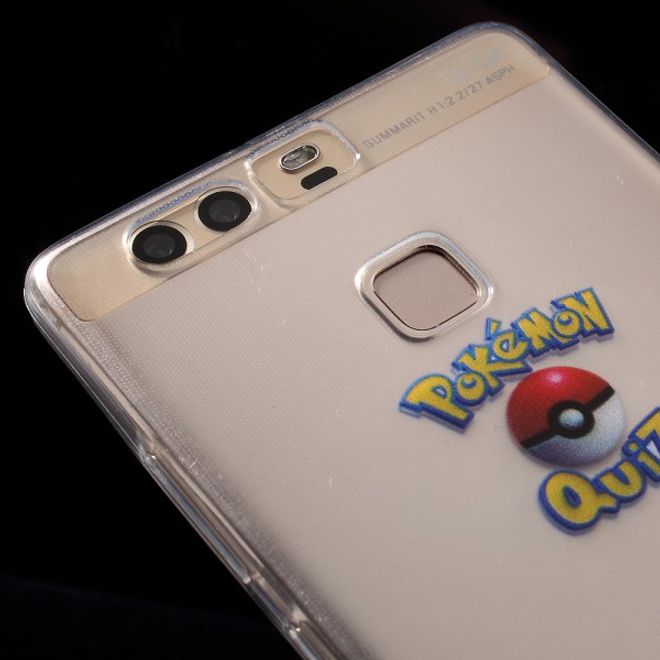 Huawei P9 Elastische, dünne Plastik Cover Gummihülle mit Pokemon Glurak