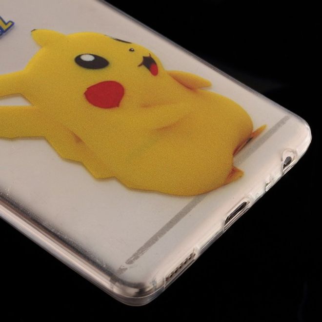 Huawei P9 Elastische, dünne Plastik Cover Gummihülle mit Pokemon Pickachu