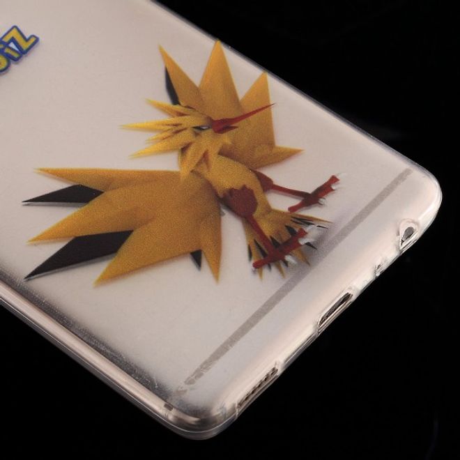 Huawei P9 Elastische, dünne Plastik Cover Gummihülle mit Pokemon Zapdos