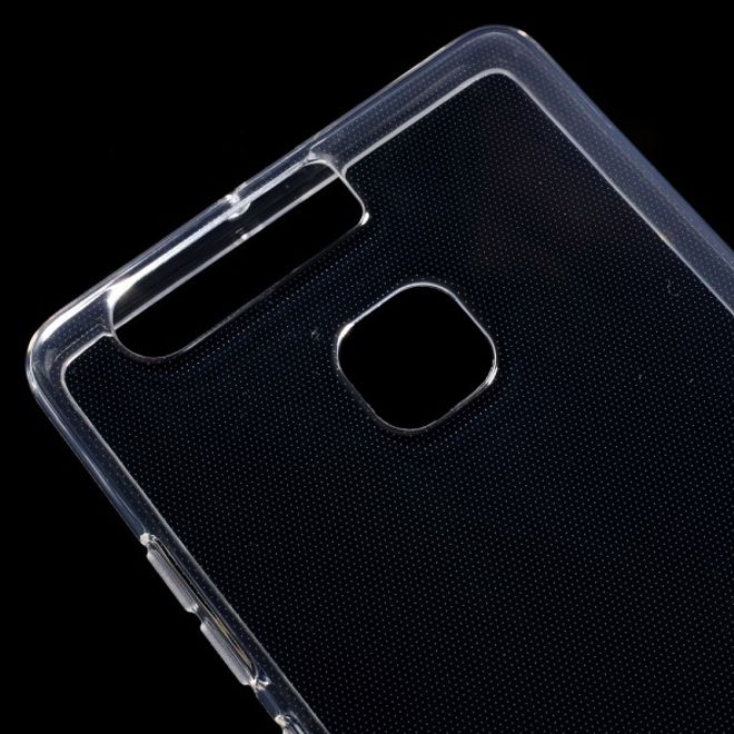 Huawei P9 Elastische, glänzende Plastik Case Hülle - transparent