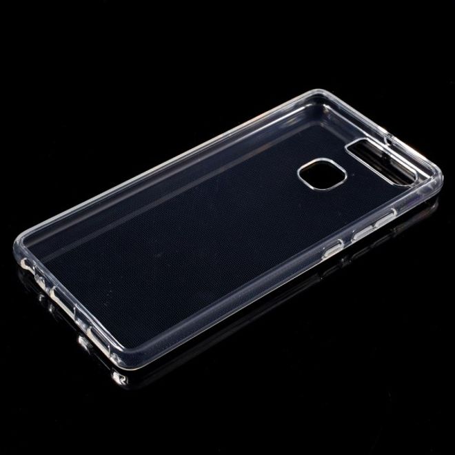 Huawei P9 Elastische, glänzende Plastik Case Hülle - transparent