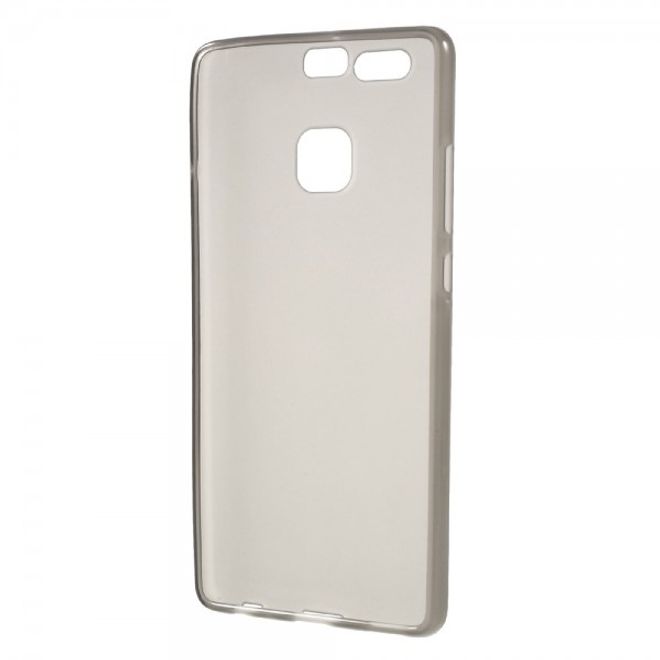 Huawei P9 Elastische, matte Plastik Cover Hülle - grau