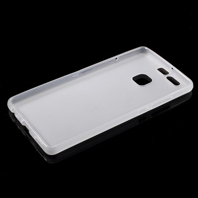 Huawei P9 Elastische, matte Plastik Cover Hülle - transparent