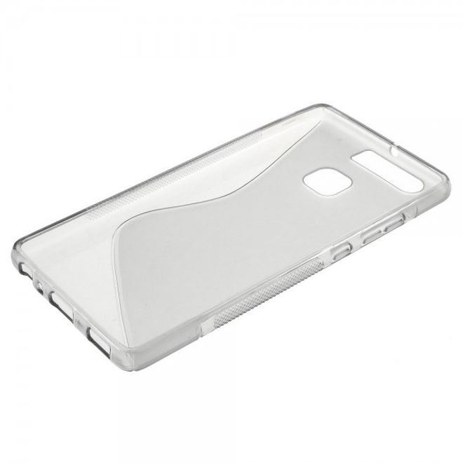 Huawei P9 Elastische Plastik Case Hülle S-Line - grau