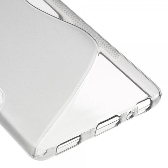 Huawei P9 Elastische Plastik Case Hülle S-Line - grau