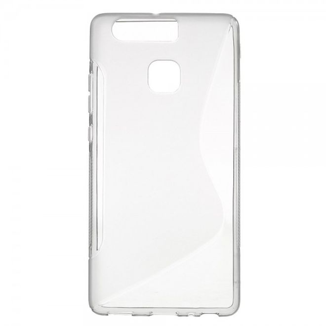 Huawei P9 Elastische Plastik Case Hülle S-Line - grau