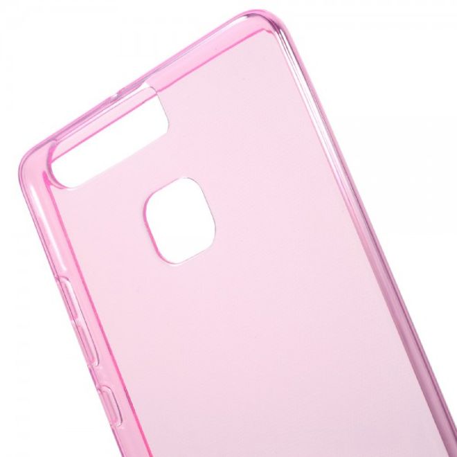 Huawei P9 Elastische, sanfte Plastik Case Gummihülle - rosa