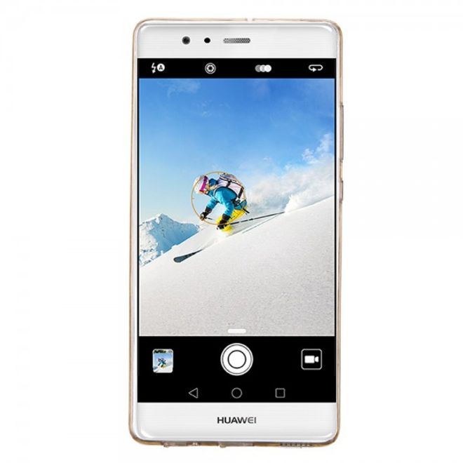 Huawei P9 Lenuo Lotto Series Ultradünne, elastische Plastik Case Hülle - braun