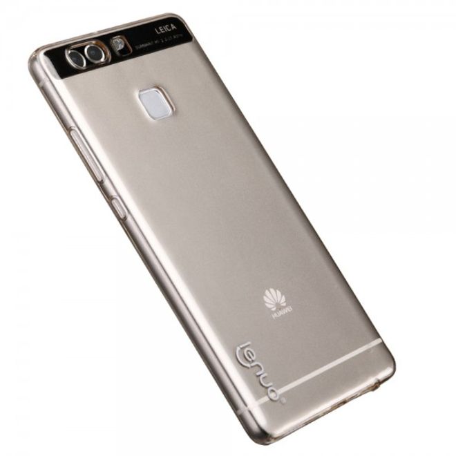 Huawei P9 Lenuo Lotto Series Ultradünne, elastische Plastik Case Hülle - braun