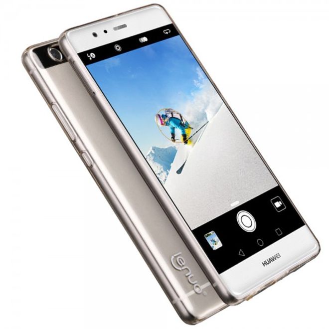 Huawei P9 Lenuo Lotto Series Ultradünne, elastische Plastik Case Hülle - braun