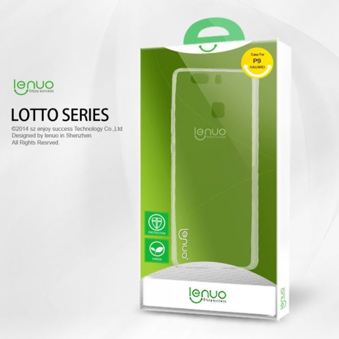 Huawei P9 Lenuo Lotto Series Ultradünne, elastische Plastik Case Hülle - braun