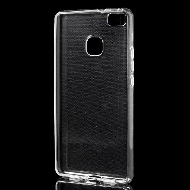 Huawei P9 Lite Elastische, glänzende Plastik Cover Hülle - transparent