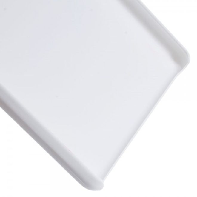 Huawei P9 Lite Gummierte Hart Plastik Cover Handyhülle - weiss