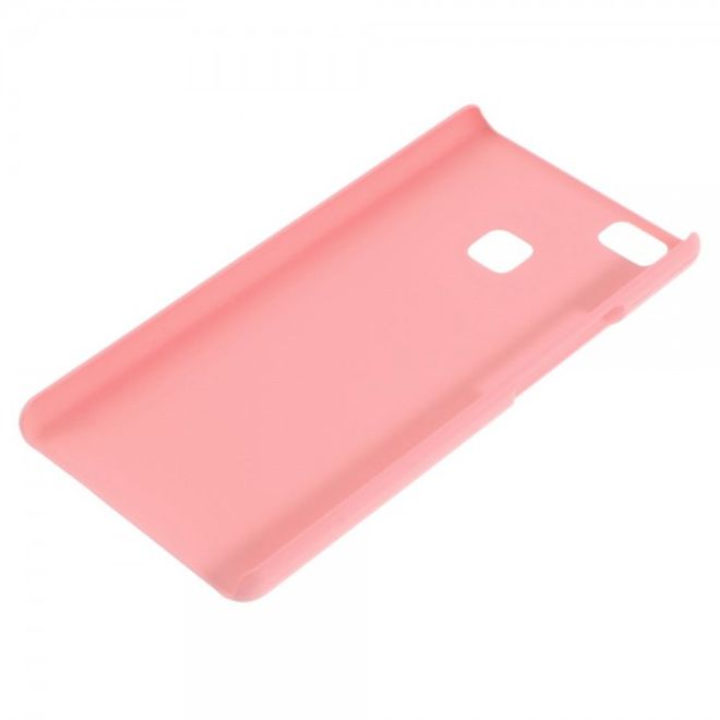 Huawei P9 Lite Gummierte Hart Plastik Cover Handyhülle - pink
