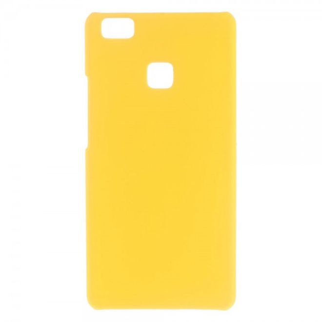Huawei P9 Lite Gummierte Hart Plastik Cover Handyhülle - gelb